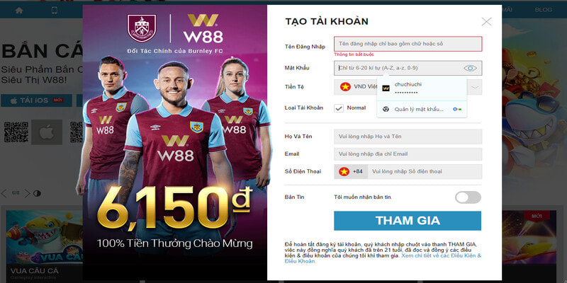 Hướng dẫn đăng ký, đăng nhập W88 nhanh chóng, an toàn